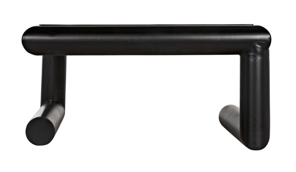 Emerson Industrial Steel Coffee Table in Matte Black