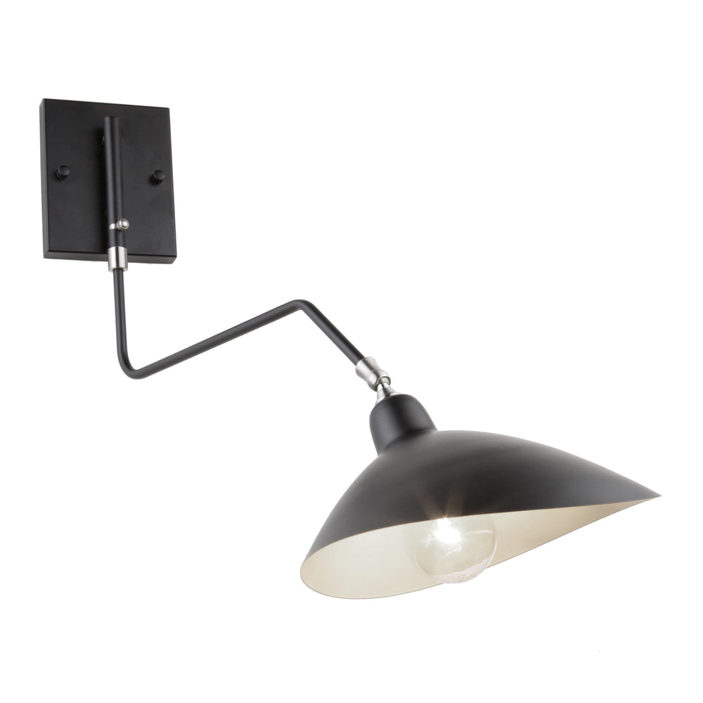 Nero AC11217 Wall Light in Black/White Interior