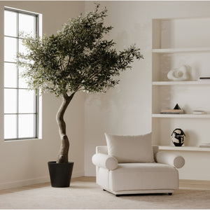 Moe's Rosello Armchair in White Texture