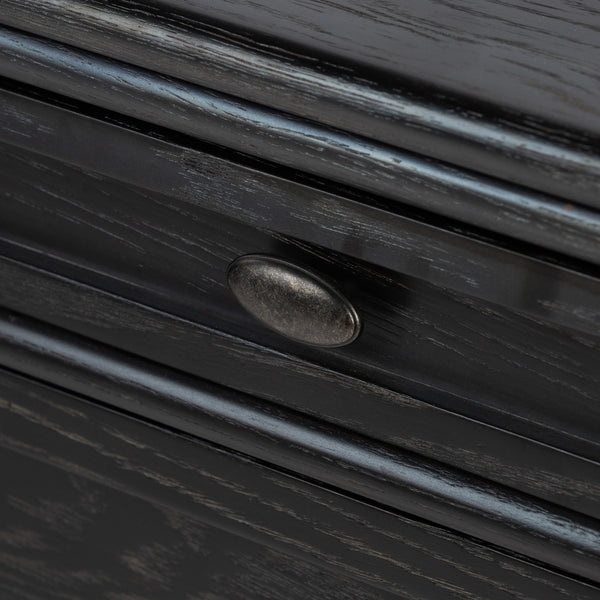 Toulouse Executive Desk In Distressed Black