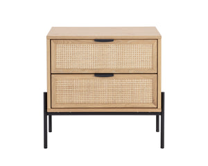 AVIDA NIGHTSTAND - BLACK - RUSTIC OAK/NATURAL