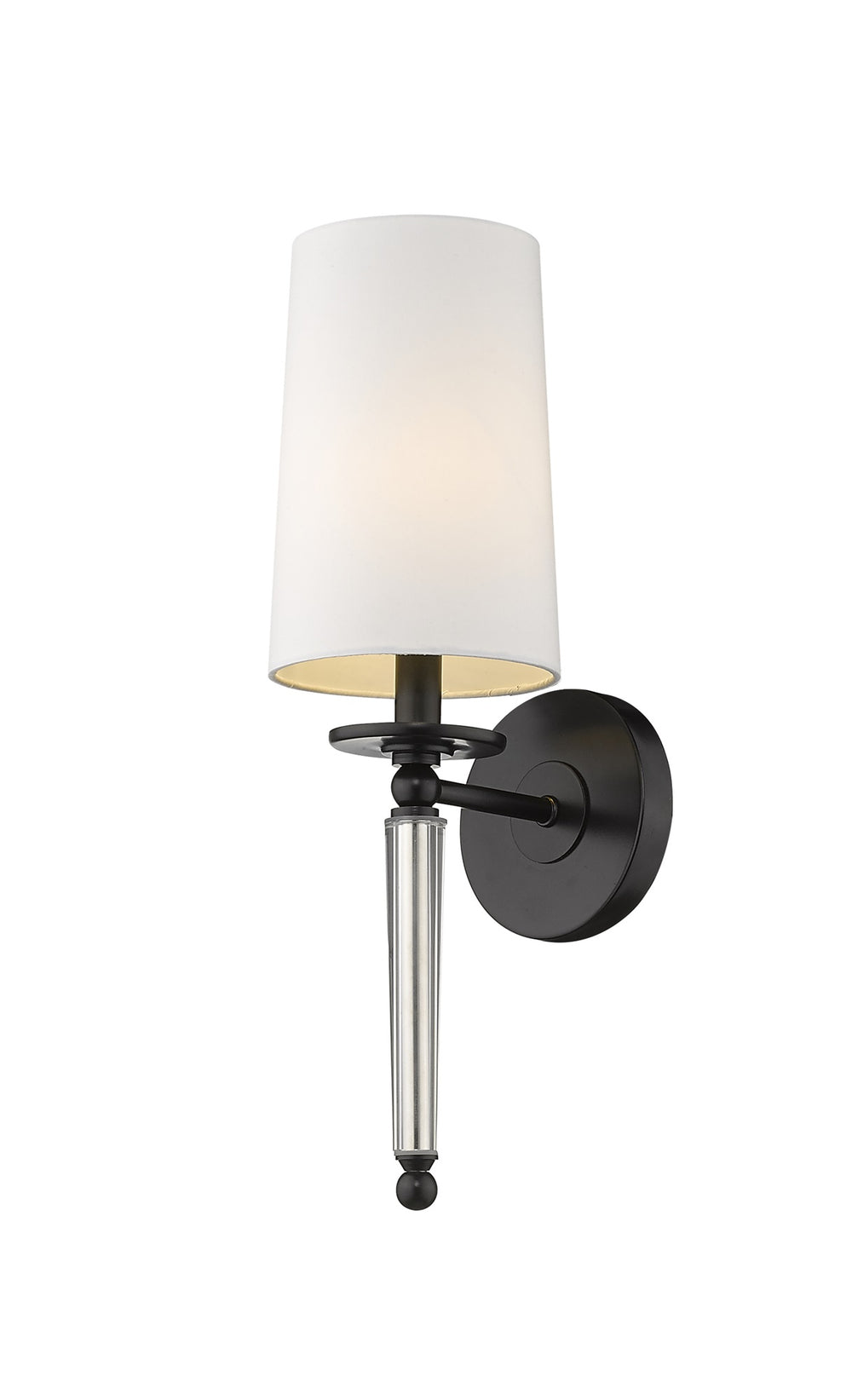 Avery 1 Light Wall Sconce in Matte Black Finish