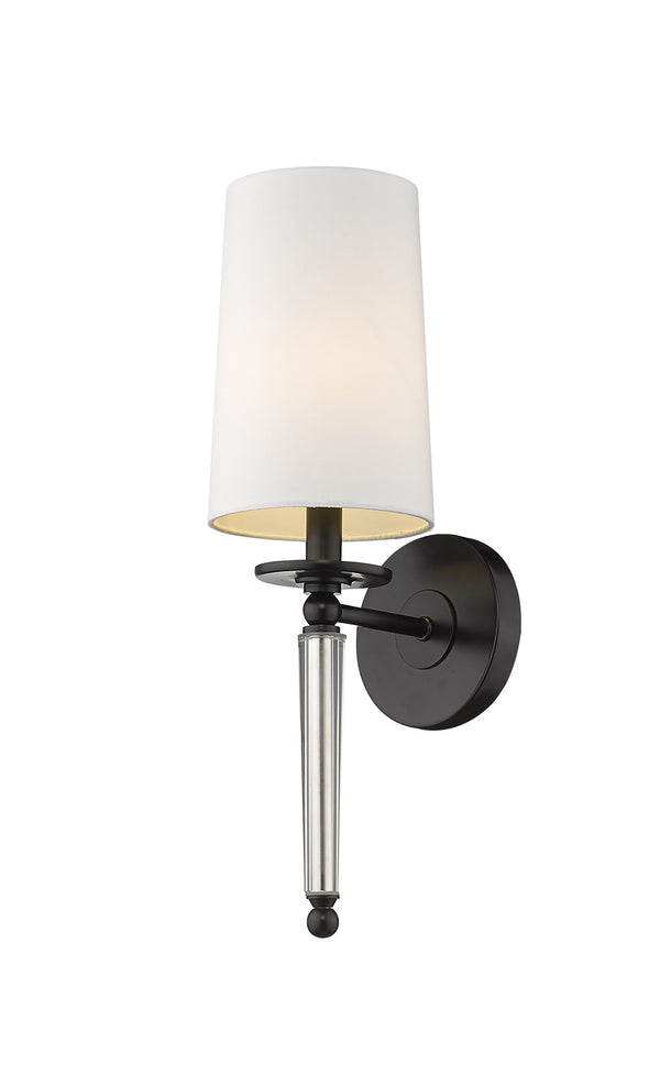 Avery 1 Light Wall Sconce in Matte Black Finish