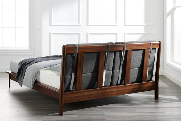 Park Avenue King Platform Bed with Fabric, Ruby