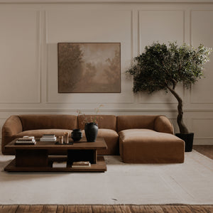 Isla Right Arm Facing Chaise in Mocha