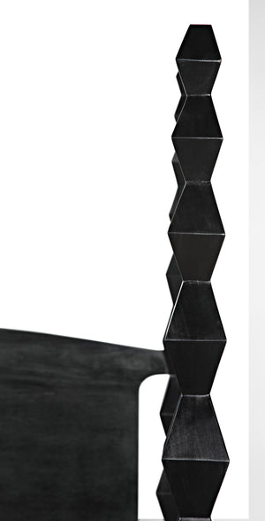 Brancusi Bed, Queen, Hand Rubbed Black