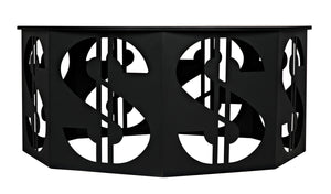 Dollar Coffee Table, Black Steel