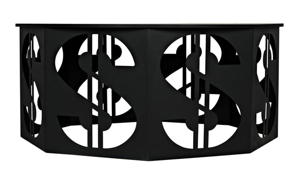 Dollar Coffee Table, Black Steel