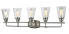 Annora 5 Light Vanity  in Brushed Nickel Finish