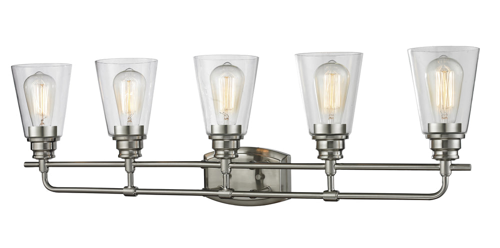 Annora 5 Light Vanity  in Brushed Nickel Finish