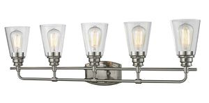 Annora 5 Light Vanity  in Brushed Nickel Finish
