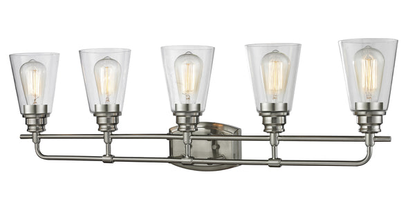 Annora 5 Light Vanity  in Brushed Nickel Finish