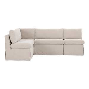 Moe's Fable Slipcover L-Shape Dining Banquette, 96" Beige