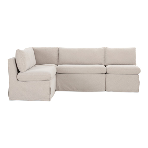 Moe's Fable Slipcover L-Shape Dining Banquette, 96" Beige