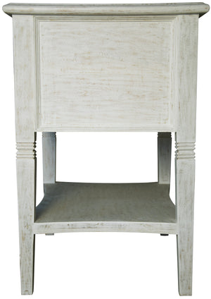 Oxford 2-Drawer Side Table, White Wash