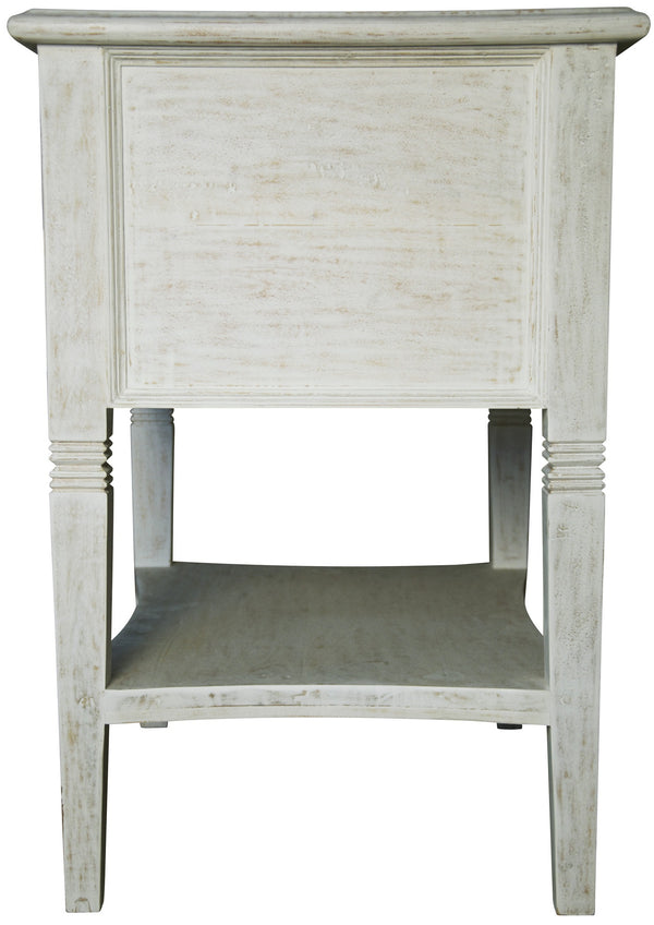 Oxford 2-Drawer Side Table, White Wash