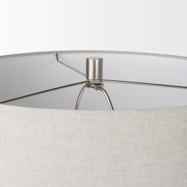 Piven White w/Antiqued Wash Textured Ceramic Table Lamp