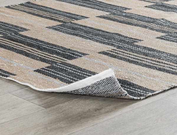 Indoor/Outdoor Colton Stripe Rug - Charcoal 8'x10'