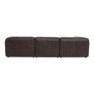 Form Lounge Modular Sectional in Espresso Brown Leather