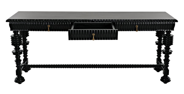 Portuguese Console, Hand Rubbed Black