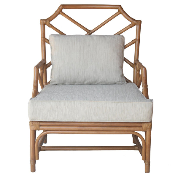 Kara Rattan Accent Arm Chair In Canary Brown 