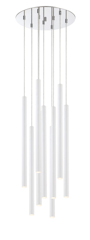 Forest 9 Light Island/Billiard in Chrome Finish