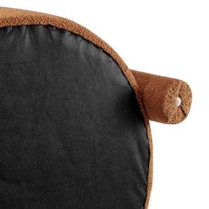 Maisie Faux Shearling Accent Arm Chair, Wilmont Brown