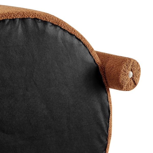 Maisie Faux Shearling Accent Arm Chair, Wilmont Brown