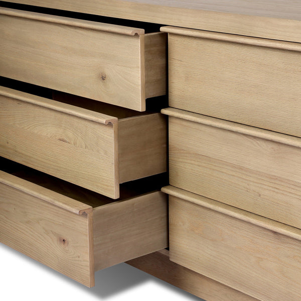 Aramis 6 Drawer Dresser - Sandy Oak Resawn