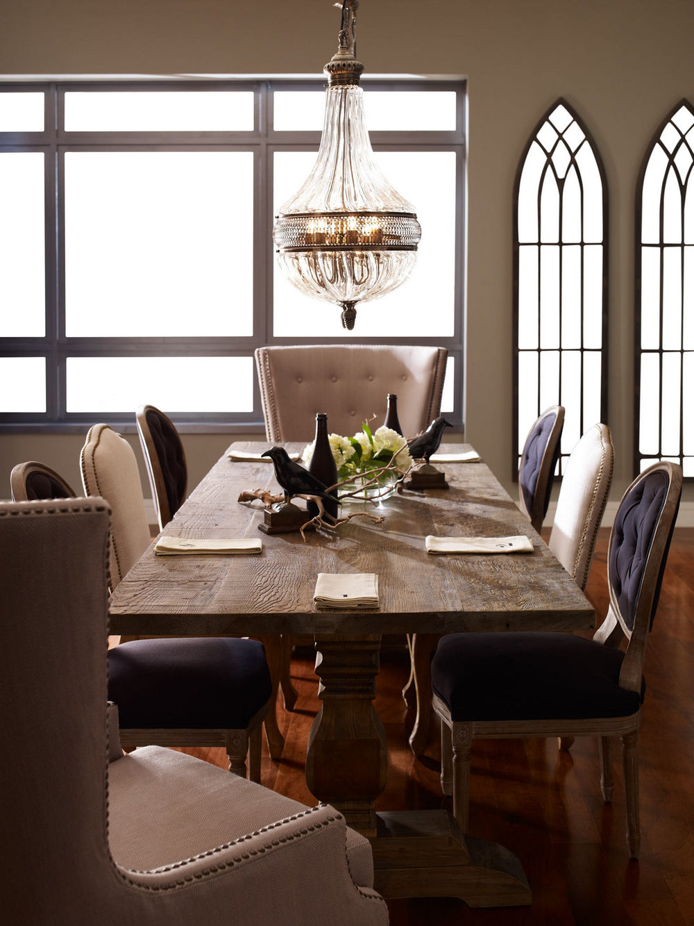 Butner Dining Table 110 W/Oak Top