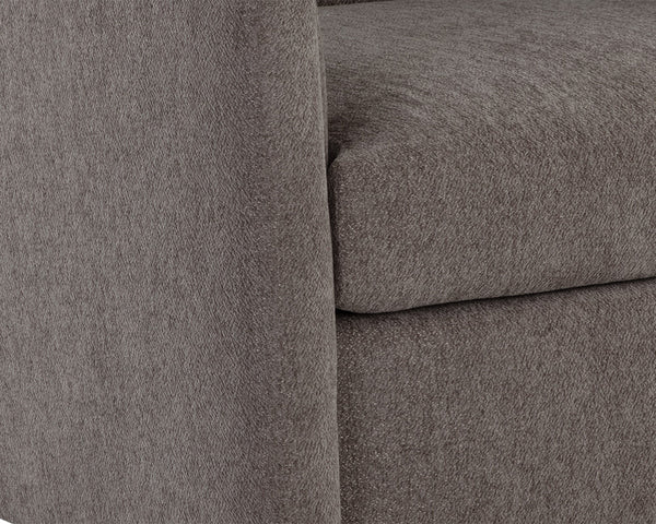 BIRRIT SWIVEL ARMCHAIR - ALASKA HEDGEHOG BROWN