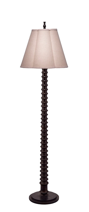 Revolution Wood 1-Light Floor Lamp, Black