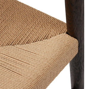 Glenmore Woven Dining Chair In Light Carbon