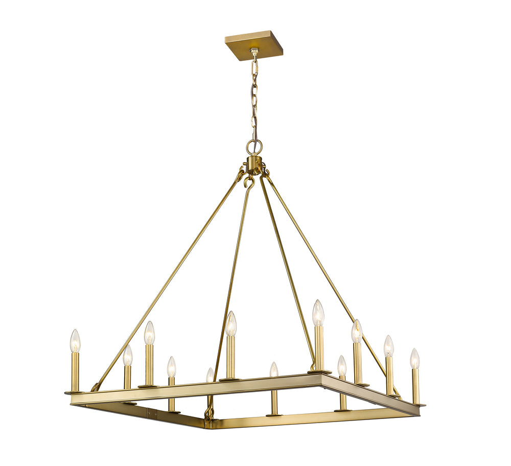 Barclay 12 Light Chandelier in Olde Brass Finish