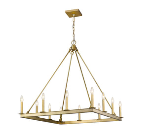 Barclay 12 Light Chandelier in Olde Brass Finish