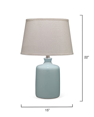 Milk Jug Glass Table Lamp, Blue
