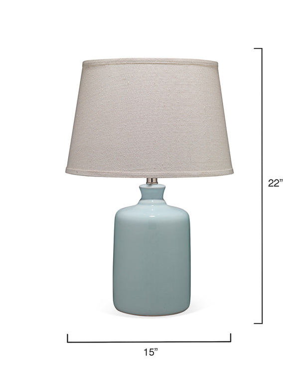 Milk Jug Glass Table Lamp, Blue