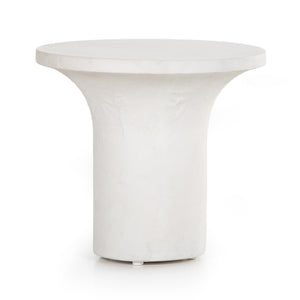 Parra Low End Table In Plaster Molded Concrete