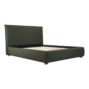 Moe's Luzon King Bed in Deep Forest Green