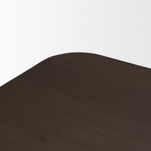 Welborn 72" Dark Brown Wood Rectangular Dining Table