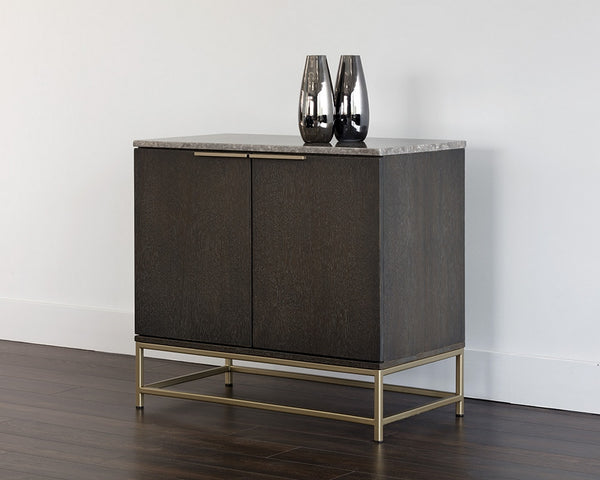 Rebel Sideboard - Gold - Light Grey Marble / Charcoal Grey