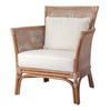 Tatum Rattan Accent Arm Chair In Canary Brown