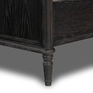 Toulouse Bed In Distressed Black In King