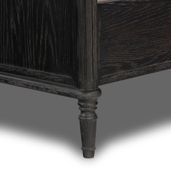 Toulouse Bed In Distressed Black In King