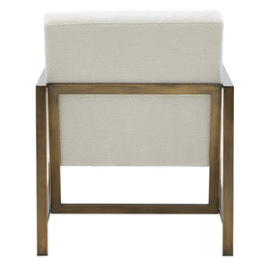 Francis Fabric Accent Arm Chair In Opus Cream
