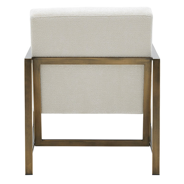 Francis Fabric Accent Arm Chair In Opus Cream