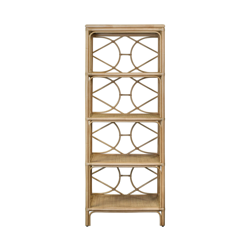 DECORATIVE BACK ETAGERE IN NATURAL RATTAN