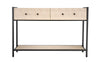 Cassius Faux Shagreen 2-Drawer Console, Taupe