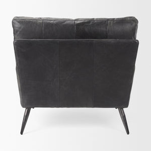 Cochrane 34.5L x 33.0W x 32.5H Black Leather Wrapped Chair