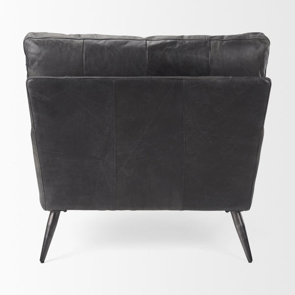 Cochrane 34.5L x 33.0W x 32.5H Black Leather Wrapped Chair